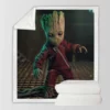 Baby Groot in Guardians of the Galaxy Vol 2 Movie Sherpa Fleece Blanket