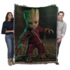Baby Groot in Guardians of the Galaxy Vol 2 Movie Woven Blanket