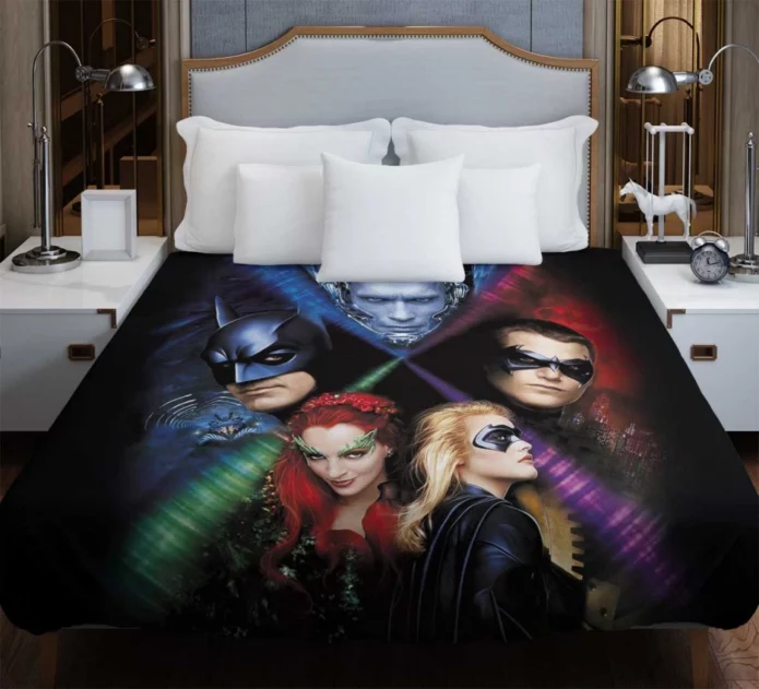 Batman & Robin in Justice League Movie Duvet Cover