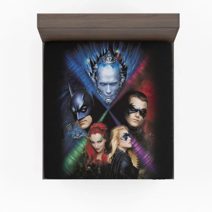 Batman & Robin in Justice League Movie Fitted Sheet