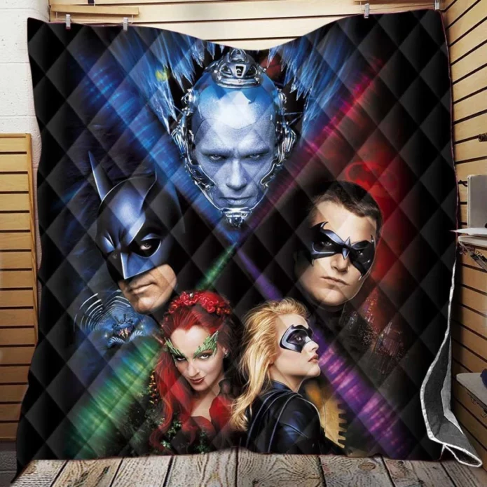 Batman & Robin in Justice League Movie Quilt Blanket