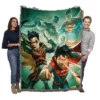 Batman and Superman Battle of the Super Sons Movie Woven Blanket