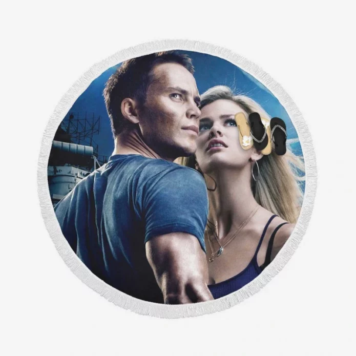 Battleship Movie Taylor Kitsch Brooklyn Decker Round Beach Towel