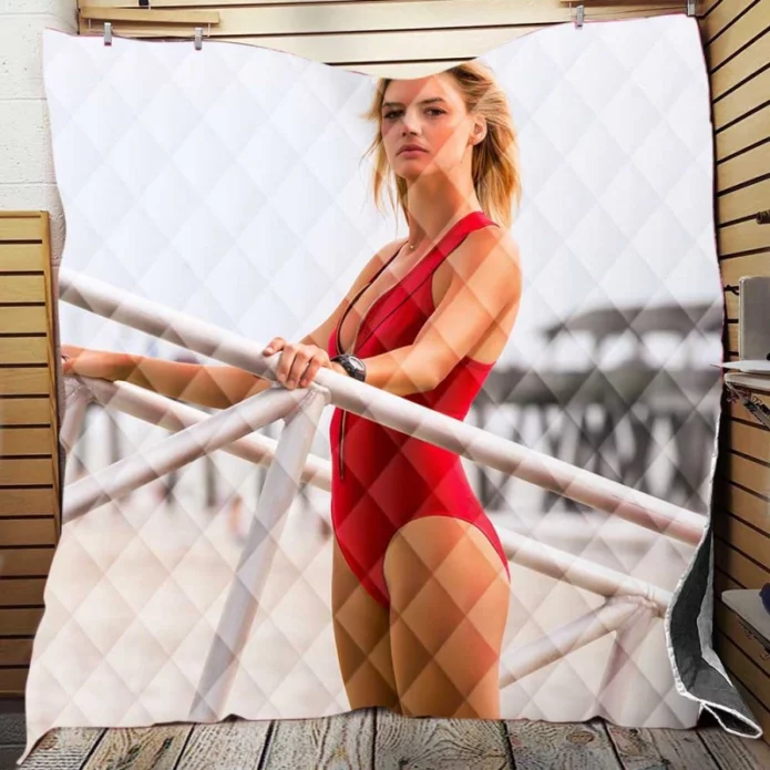 Baywatch Movie Kelly Rohrbach Quilt Blanket