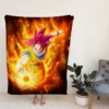 Beautiful Japanese Custom Anime Girl Fleece Blanket