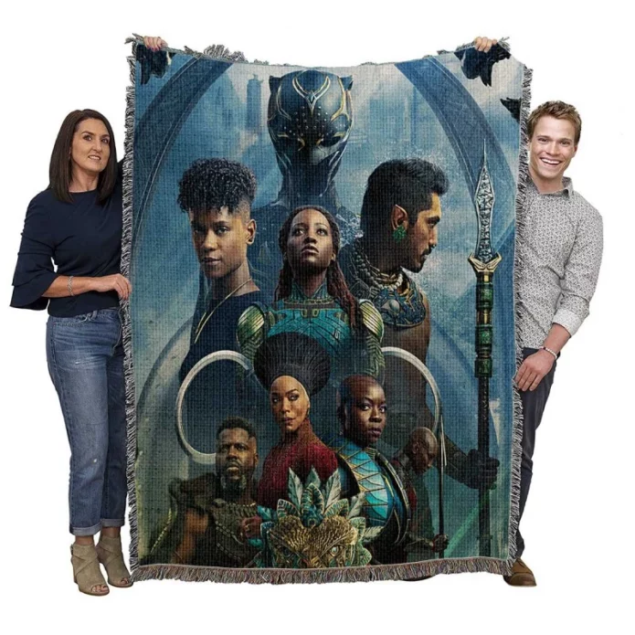 Black Panther Wakanda Forever Michael B Jordan Movie Woven Blanket