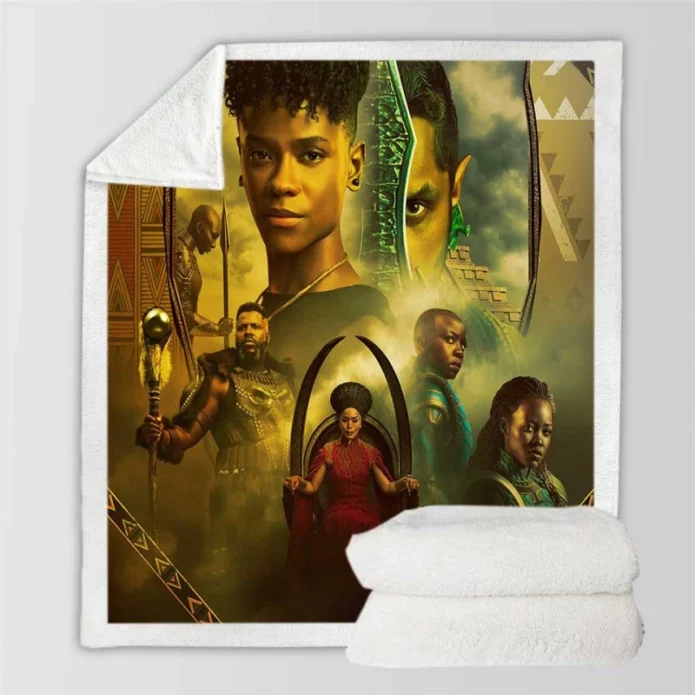 Black Panther Wakanda Forever Movie Namor the Sub-Mariner Sherpa Fleece Blanket