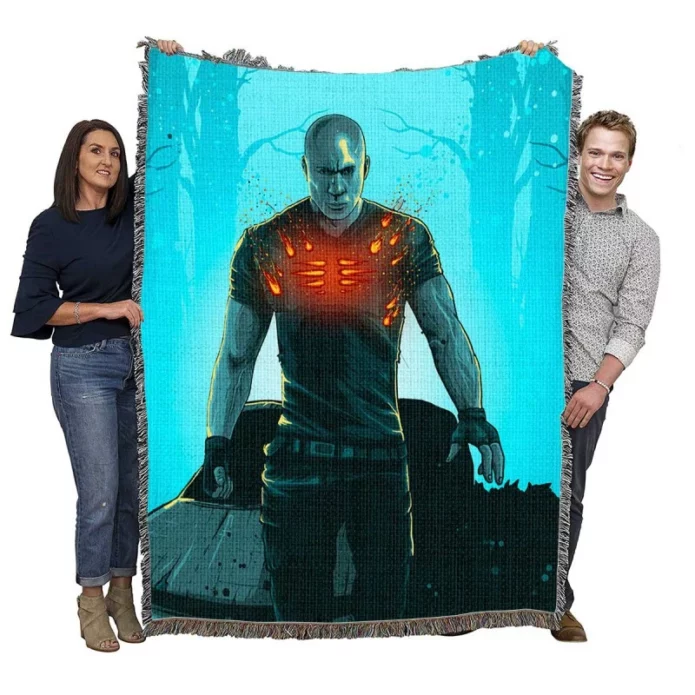 Bloodshot Movie Vin Diesel as Ray Garrison Woven Blanket