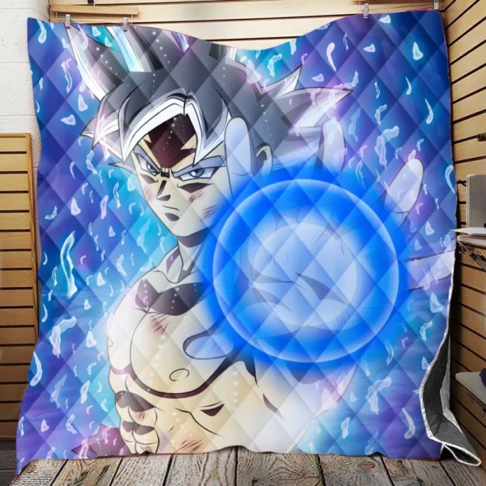 Blue Ultra Instinct Goku Teen Quilt Blanket