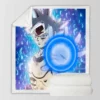 Blue Ultra Instinct Goku Teen Sherpa Fleece Blanket