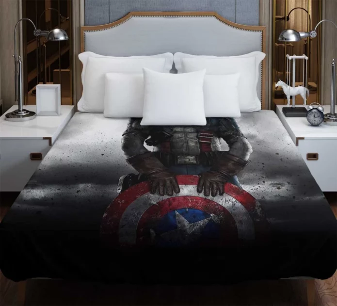 Captain America The First Avenger Film Steve Rogers Shield Duvet Cover