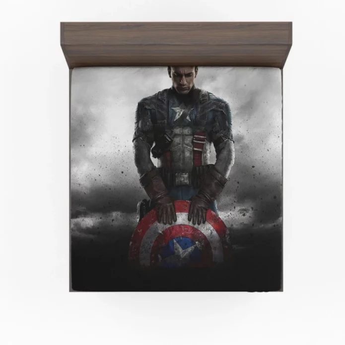 Captain America The First Avenger Film Steve Rogers Shield Fitted Sheet