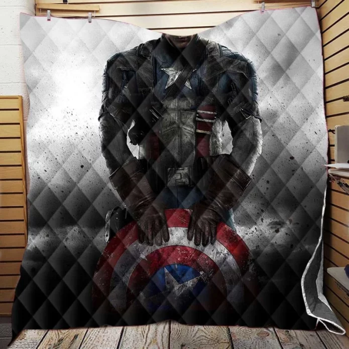 Captain America The First Avenger Film Steve Rogers Shield Quilt Blanket