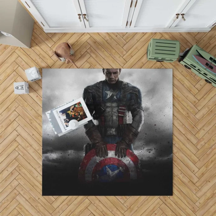 Captain America The First Avenger Film Steve Rogers Shield Rug
