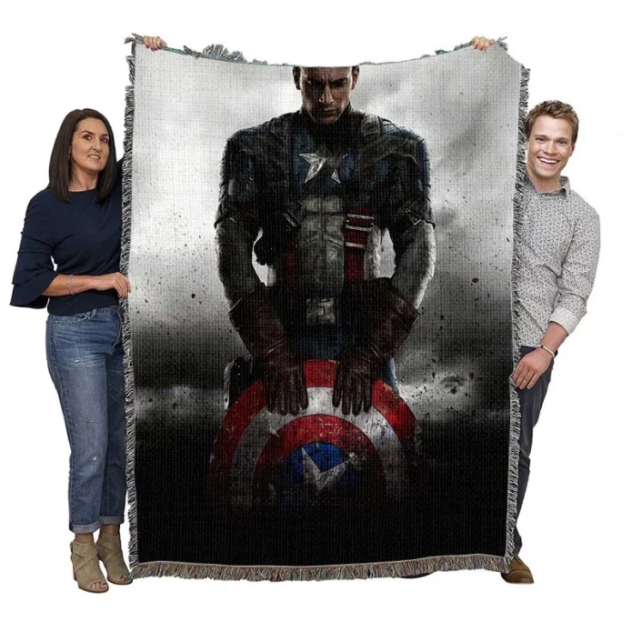 Captain America The First Avenger Film Steve Rogers Shield Woven Blanket
