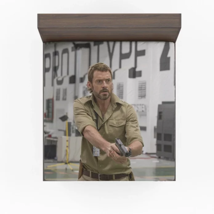 Chappie Movie Vincent Moore Hugh Jackman Fitted Sheet