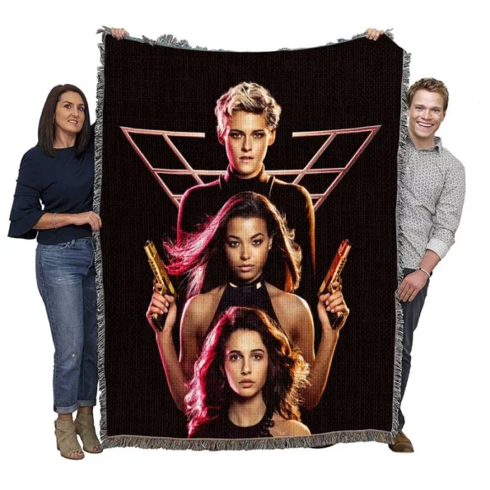 Charlies Angels Kristen Stewart Naomi Scott Ella Balinska Woven Blanket