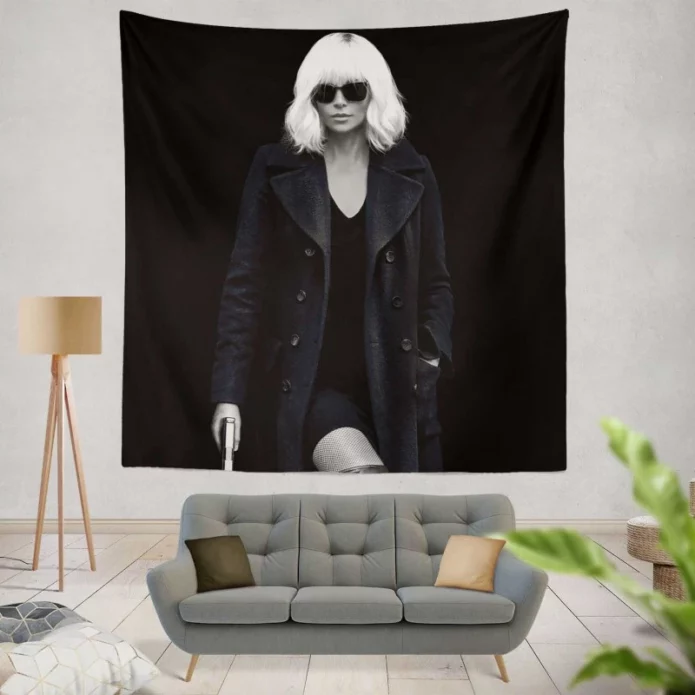 Charlize Theron in Atomic Blonde Movie Wall Hanging Tapestry