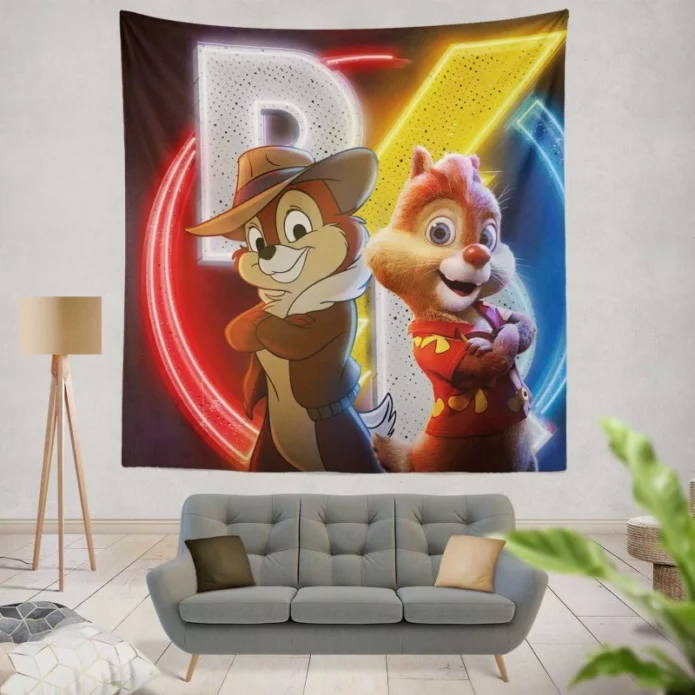 Chip n Dale Rescue Rangers Movie Wall Hanging Tapestry