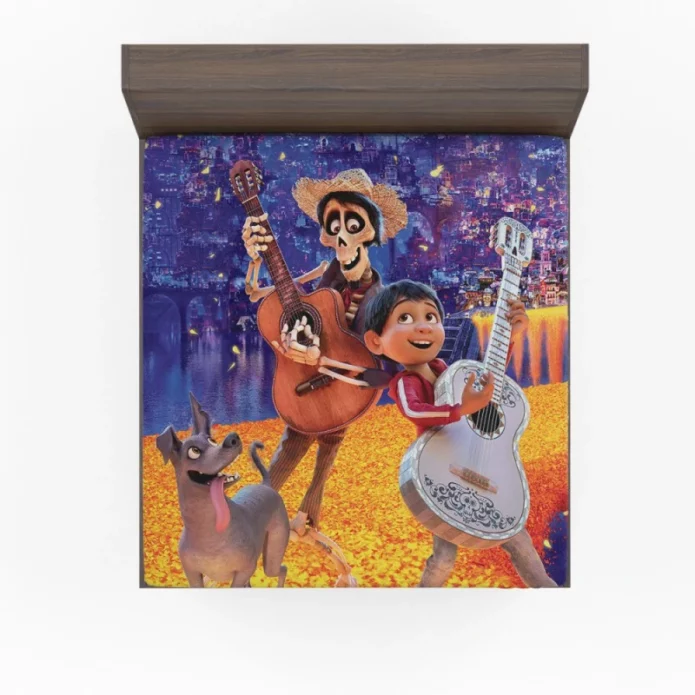 Coco Movie Dante Hector Miguel Rivera Fitted Sheet