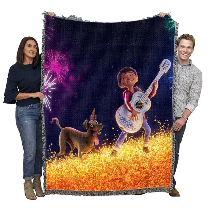 Coco Movie Miguel Rivera Dante Woven Blanket