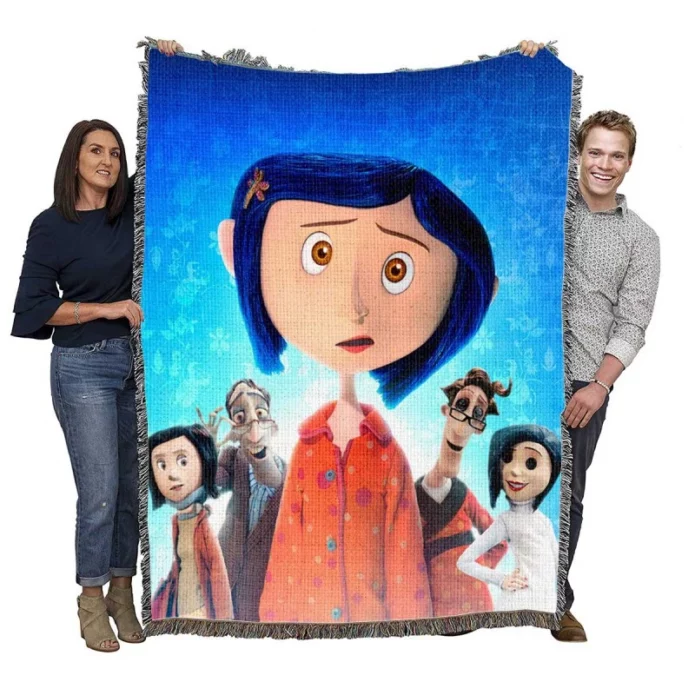 Coraline Movie Coraline Jones Mel Jones Woven Blanket