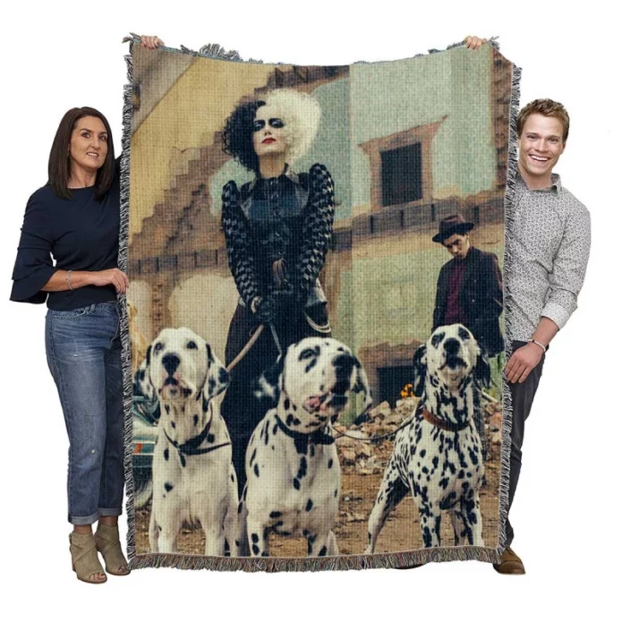 Cruella Movie Emma Stone Woven Blanket