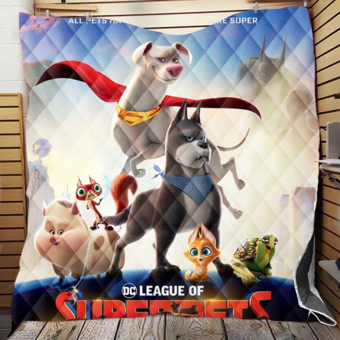 DC League of Super-Pets Movie Quilt Blanket