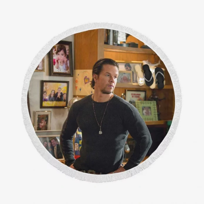 Daddys Home Movie Mark Wahlberg Round Beach Towel