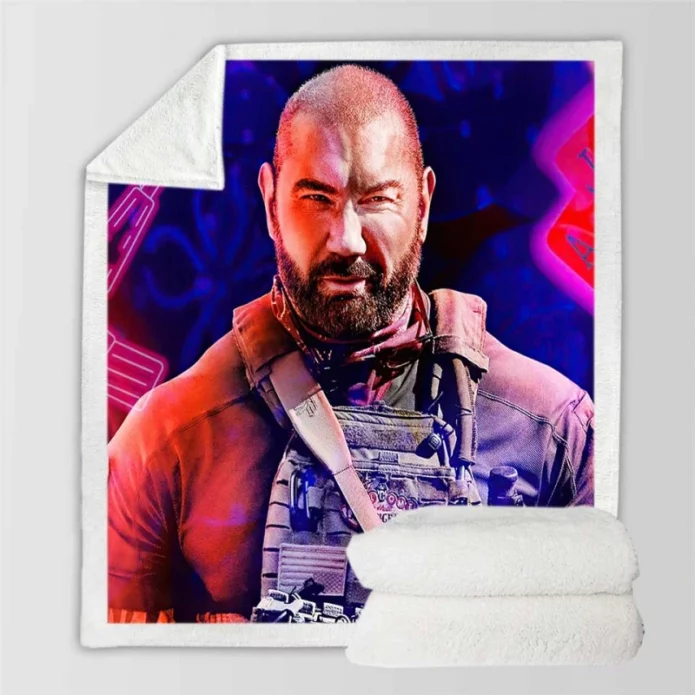 Dave Bautista as Scott Ward in Army of the Dead Movie Sherpa Fleece Blanket