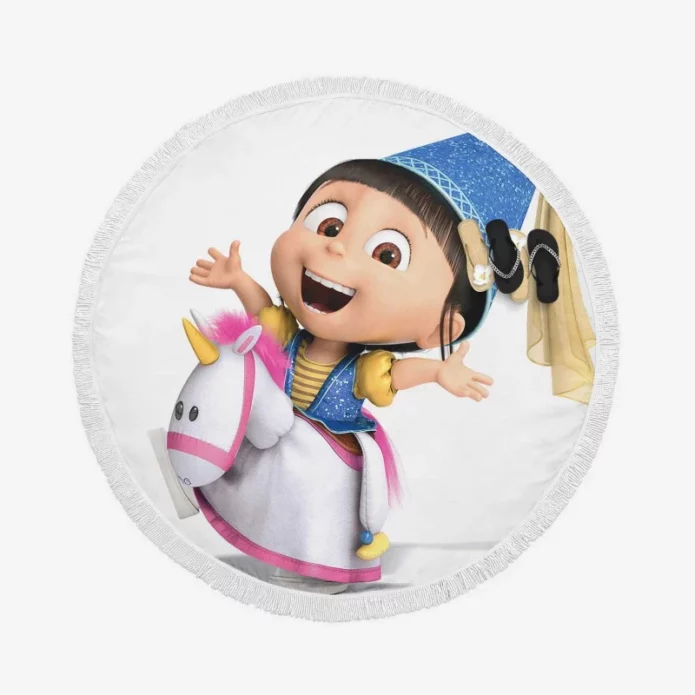 Despicable Me 2 Movie Agnes Round Beach Towel