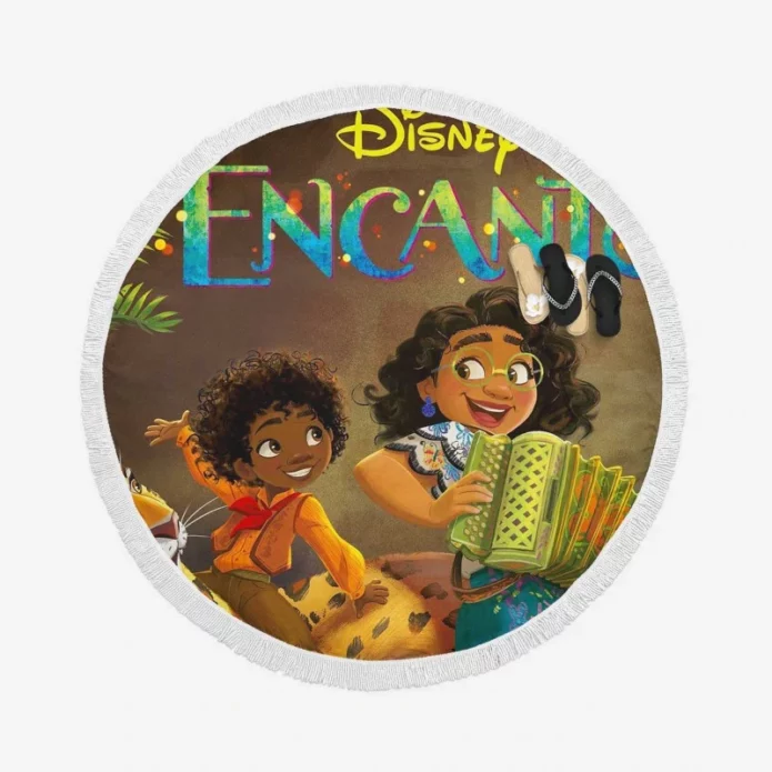 Disney Encanto Kids Movie Madrigal Round Beach Towel