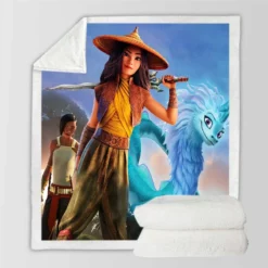 Disney Raya and the Last Dragon Movie Sherpa Fleece Blanket