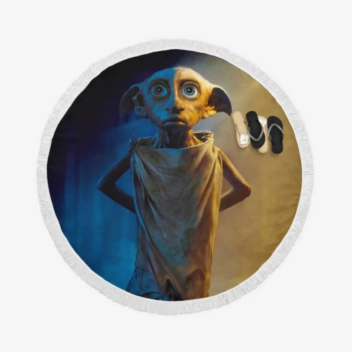 Dobby the House Elf Harry Potter and the Deathly Hallows Movie Round Beach Towel