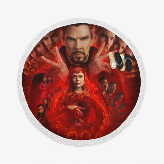Doctor Strange in the Multiverse of Madness Movie Round Beach Towel