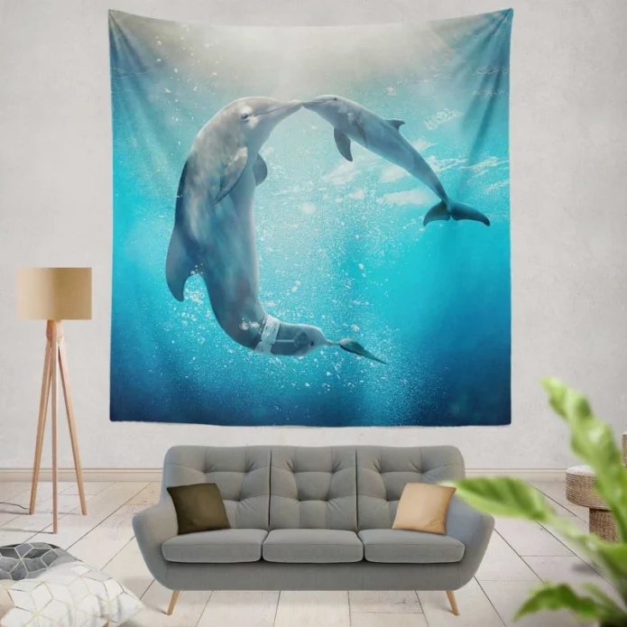 Dolphin Tale 2 Movie Wall Hanging Tapestry