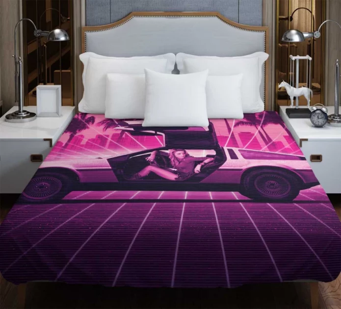 Drive Angry Movie Amber Heard DeLorean Car Duvet Cover