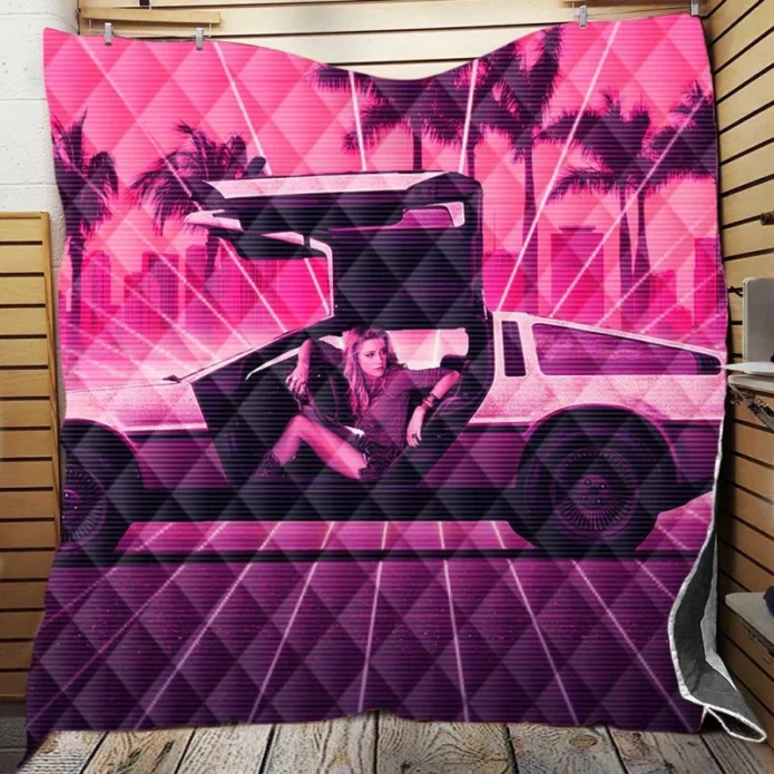 Drive Angry Movie Amber Heard DeLorean Car Quilt Blanket