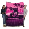 Drive Angry Movie Amber Heard DeLorean Car Woven Blanket