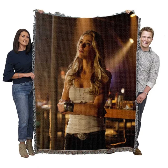 Drive Angry Movie Amber Heard Woven Blanket