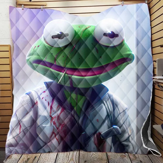 Drive Movie Kermit the Frog Quilt Blanket