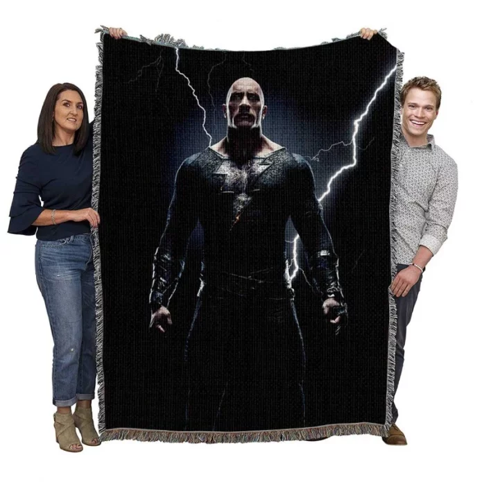 Dwayne Johnson in Black Adam DC Movie Woven Blanket