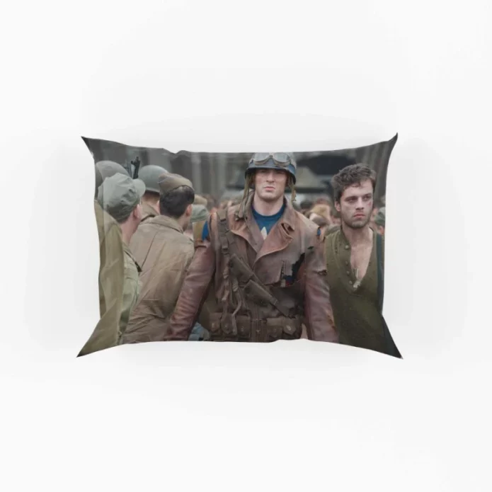 Captain America The First Avenger Movie Steve Rogers Bucky Barnes Pillow Case