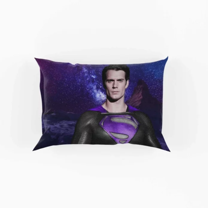 Superman in Purple Galaxy Movie Henry Cavill Pillow Case