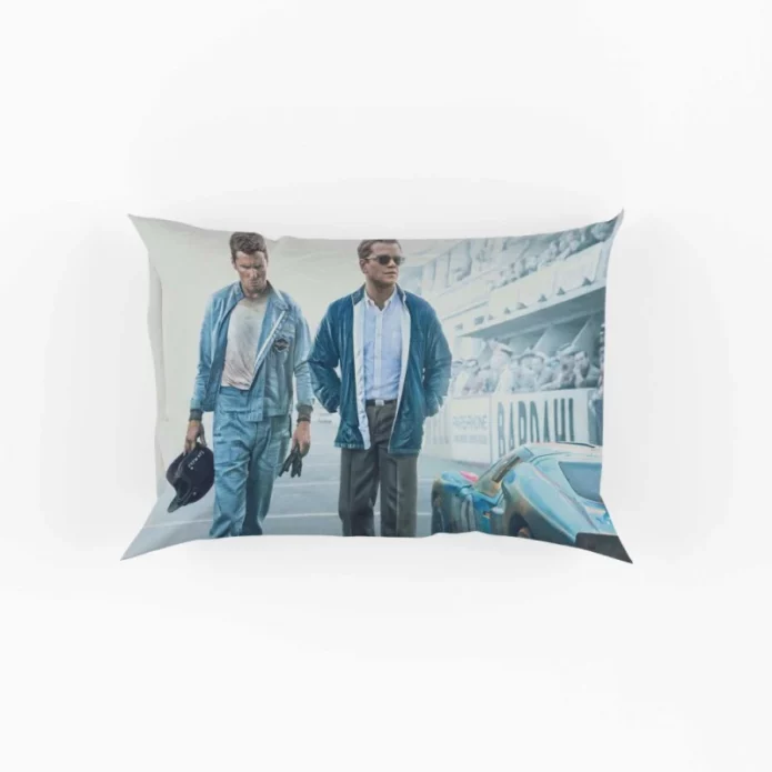 Ford v Ferrari Movie Christian Bale Matt Damon Pillow Case