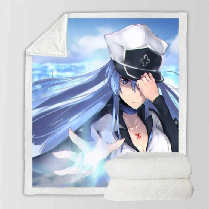 Esdeath Akame Ga Kill Japanese Sherpa Fleece Blanket