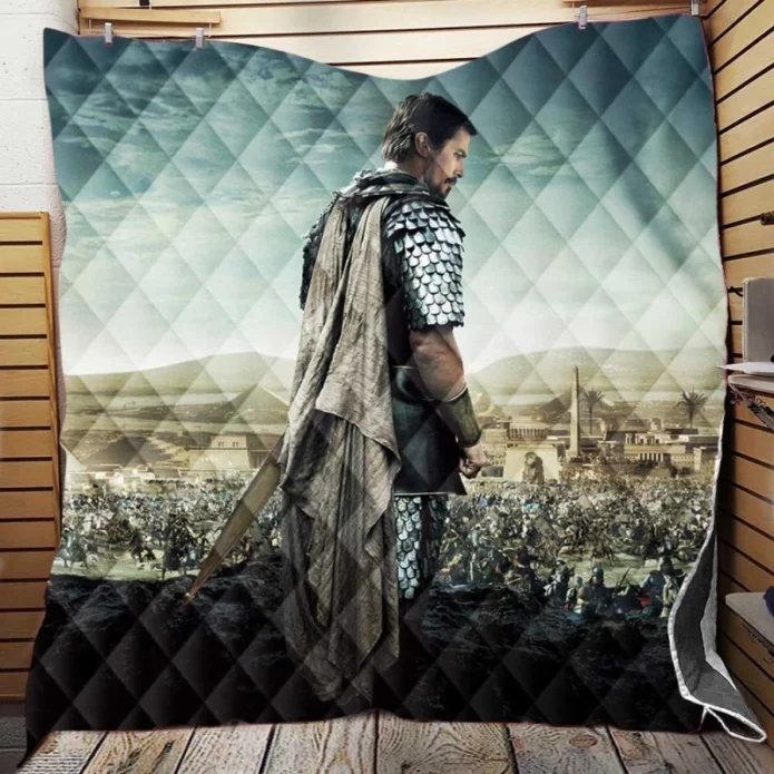 Exodus Gods and Kings Movie Christian Bale Quilt Blanket