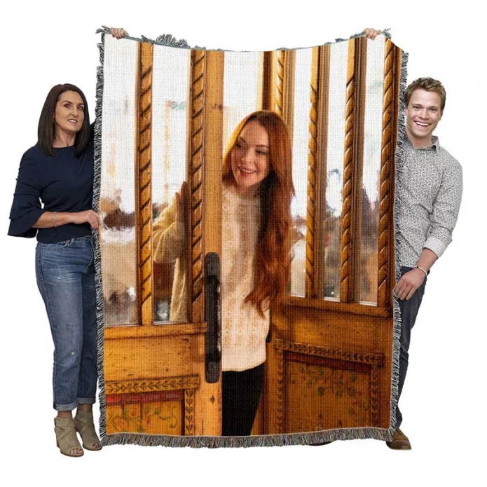Falling for Christmas Movie Lindsay Lohan Woven Blanket