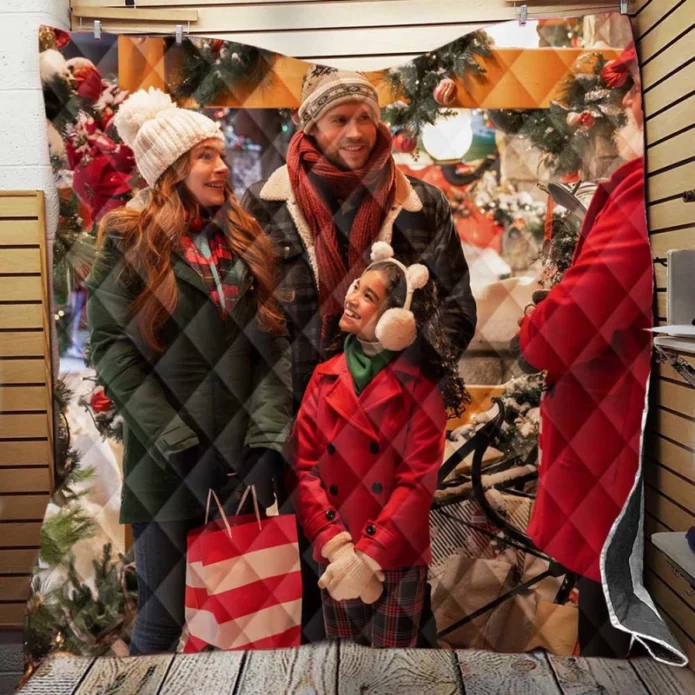 Falling for Christmas Movie Quilt Blanket