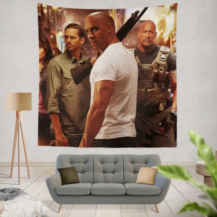 Fast & Furious 6 Movie Brian OConner Wall Hanging Tapestry